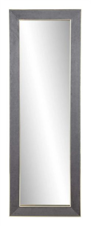 lustro JANINA rama z aksamitem 50x150 cm, szary