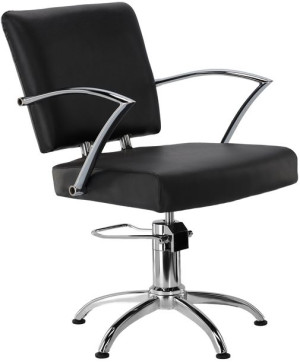 Fotel Fryzjerski Barberski Hydrauliczny Chrom