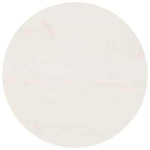 Blat stołu, biały, Ø50x2,5 cm, lite drewno sosnowe