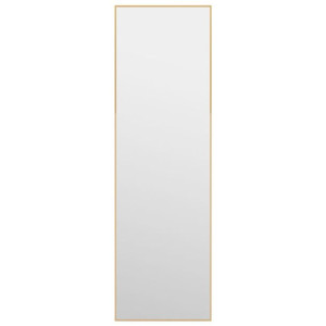 Lustro na drzwi, złote, 30x100 cm, szkło i aluminium