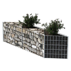 Donica, Ściana Gabionowa Gabion Stal Galwanizowana 120 X 30 X 50 Cm