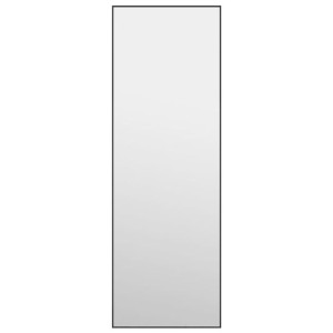 Lustro na drzwi, czarne, 40x100 cm, szkło i aluminium