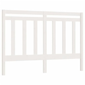 Wezgłowie łóżka, białe, 126x4x100 cm, lite drewno sosnowe