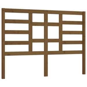 Wezgłowie łóżka, brązowe, 126x4x104 cm, lite drewno sosnowe