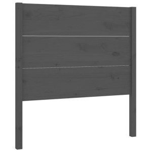 Wezgłowie łóżka, szare, 96x4x100 cm, lite drewno sosnowe