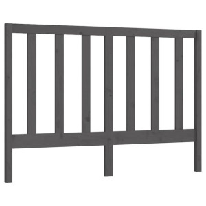 Wezgłowie łóżka, szare, 156x4x100 cm, lite drewno sosnowe