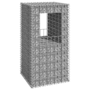 Słupek Gabionowy, Gabion Kosz Z Pokrywą Stal Galwanizowana 50x50x100 Cm