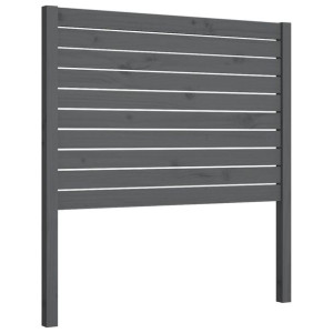 Wezgłowie łóżka, szare, 106x4x100 cm, lite drewno sosnowe
