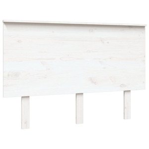 Wezgłowie łóżka, białe, 124x6x82,5 cm, lite drewno sosnowe