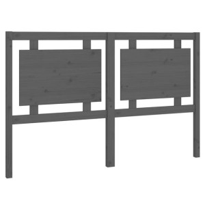 Wezgłowie łóżka, szare, 155,5x4x100 cm, lite drewno sosnowe