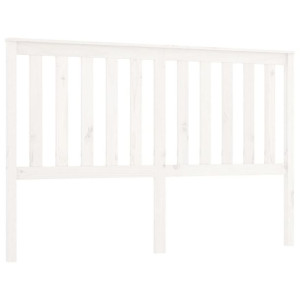 Wezgłowie łóżka, białe, 166x6x101 cm, lite drewno sosnowe