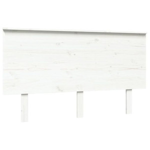 Wezgłowie łóżka, białe, 139x6x82,5 cm, lite drewno sosnowe