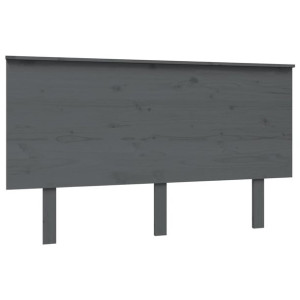 Wezgłowie łóżka, szare, 139x6x82,5 cm, lite drewno sosnowe