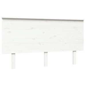 Wezgłowie łóżka, białe, 144x6x82,5 cm, lite drewno sosnowe