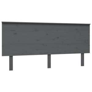 Wezgłowie łóżka, szare, 164x6x82,5 cm, lite drewno sosnowe