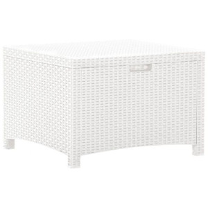 Skrzynia ogrodowa, 60x54x41 cm, biała, rattan PP
