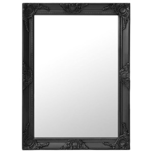Lustro ścienne w stylu barokowym, 60x80 cm, czarne