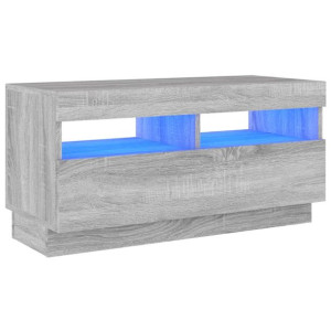 Szafka pod TV z oświetleniem LED, szary dąb sonoma, 80x35x40 cm