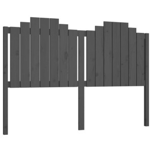 Wezgłowie łóżka, szare, 156x4x110 cm, lite drewno sosnowe