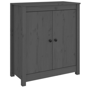 Szafka, szara, 70x35x80 cm, lite drewno sosnowe