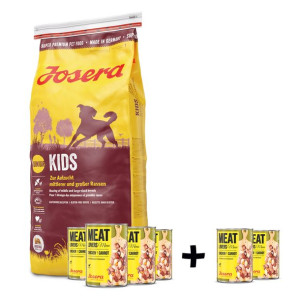 Pakiet Josera Kids Junior Średnie i Duże Rasy 15 kg, 4 x Josera MeatLovers