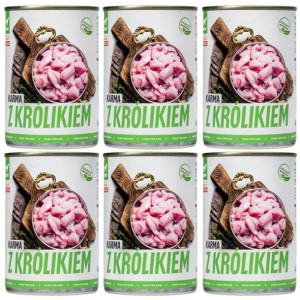 Pakiet Bult Tuf Tuf Mokra Karma Dla Psa Mielonka z Królikiem 6 x 800 g