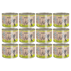 Pakiet Wiejska Zagroda Kaczka z Gruszką Mokra Karma Dla Psa 12 x 200 g