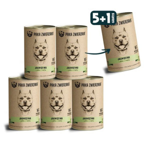 Pakiet Paka Zwierzaka Mokra Karma Dla Psa Jagnięcina Jabłko 5 x 400 g + 1 P