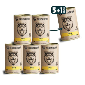 Pakiet Paka Zwierzaka Mokra Karma Dla Psa Królik I Dzik Z Dynią 5 x 400 g +