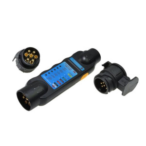 Tester gniazd i wtyczek przyczep + adaptery 13/7 7/13