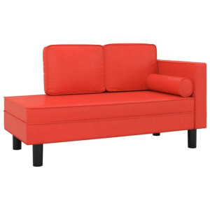 2-osobowa sofa, czerwona, sztuczna skóra