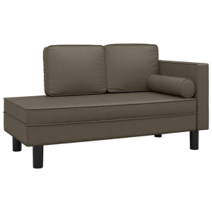 2-osobowa sofa, szara, sztuczna skóra