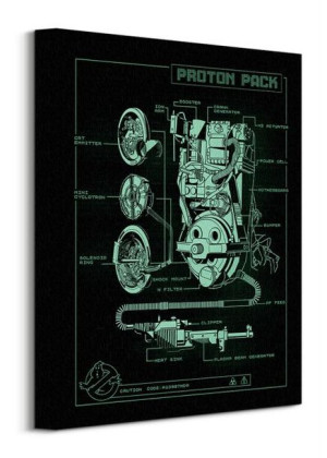 Ghostbusters Afterlife Proton Pack Technical - obraz na płótnie 30x40 cm