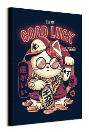 Ilustrata Lucky Cat - obraz na płótnie 60x80 cm