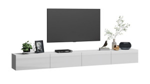Zestaw Mebli Meblościanka Biała Połysk 280 cm