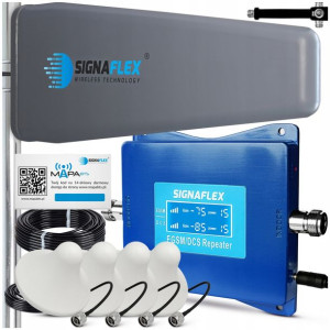 Wzmacniacz Zasięgu Sygnału Gsm Dcs 4g Lte + Anteny