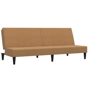 2- osobowa sofa rozkładana, kolor taupe, obita mikrofibrą