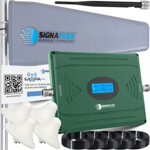 Wzmacniacz Zasięgu Sygnału Gsm Dcs 4g Lte + Anteny