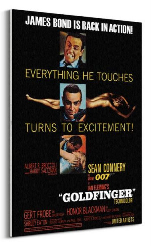 James Bond Goldfinger Excitement - obraz na płótnie 85x120 cm