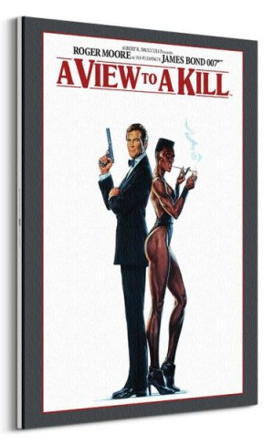 James Bond Zabójczy widok 1985, Roger Moore - obraz na płótnie 85x120 cm