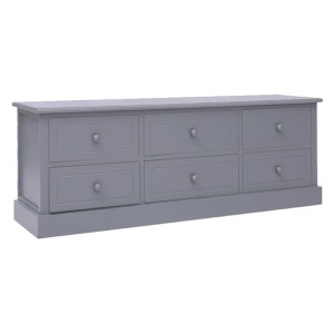 Szafka pod TV, ciemnoszara, 108x30x40 cm, drewno paulownia