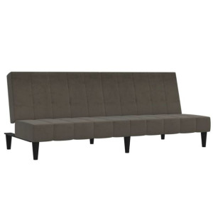 2-osobowa sofa rozkładana, ciemnoszara, obita mikrofibrą