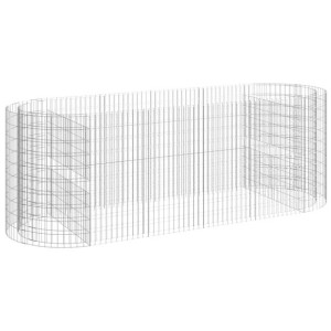 Podwyższona donica gabionowa galwanizowane żelazo 300x100x100cm