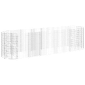 Podwyższona donica gabionowa galwanizowane żelazo 400x100x100cm