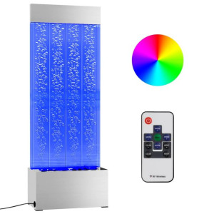 Lampa wodna z LED RGB, stal nierdzewna i akryl, 110 cm