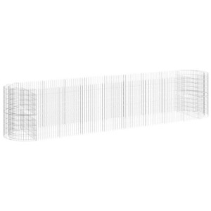 Podwyższona donica gabionowa galwanizowane żelazo 500x100x100cm