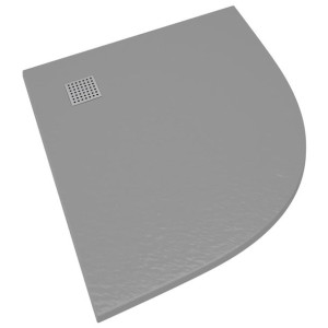 Półokrągły Brodzik Prysznicowy Smc Szary Kompozyt 90 X 90 Cm