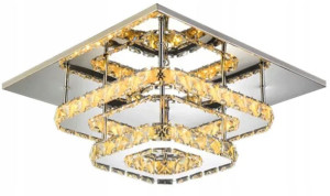 Lampa Sufitowa Kryształowa Plafon Glamour 8w