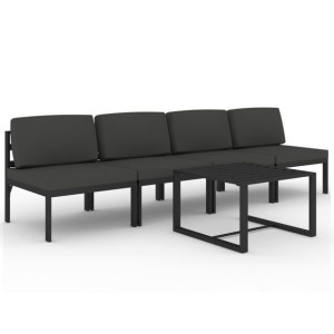 5-cz. zestaw mebli ogrodowych, poduszki, aluminium, antracyt