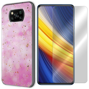 Etui Do Xiaomi Poco X3 Nfc Gold Trendy + Szkło 9h